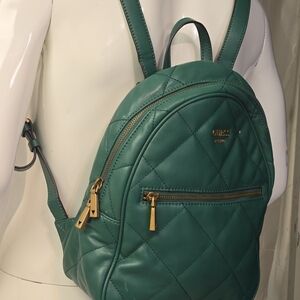 Authentic Guess mini backpack in gorgeous teal/green quilted faux leather